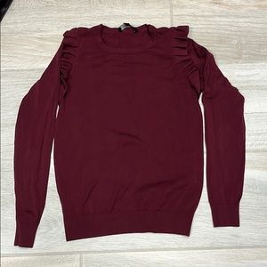 Ann Taylor Ruffle Sleeve Sweater